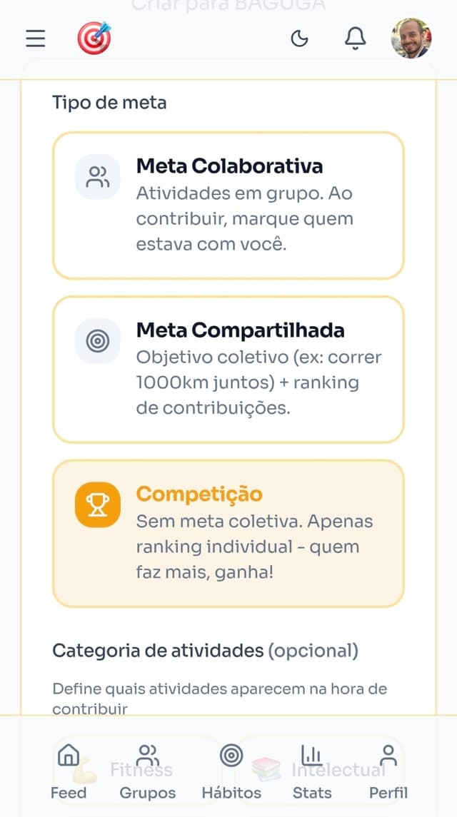 Defina as metas